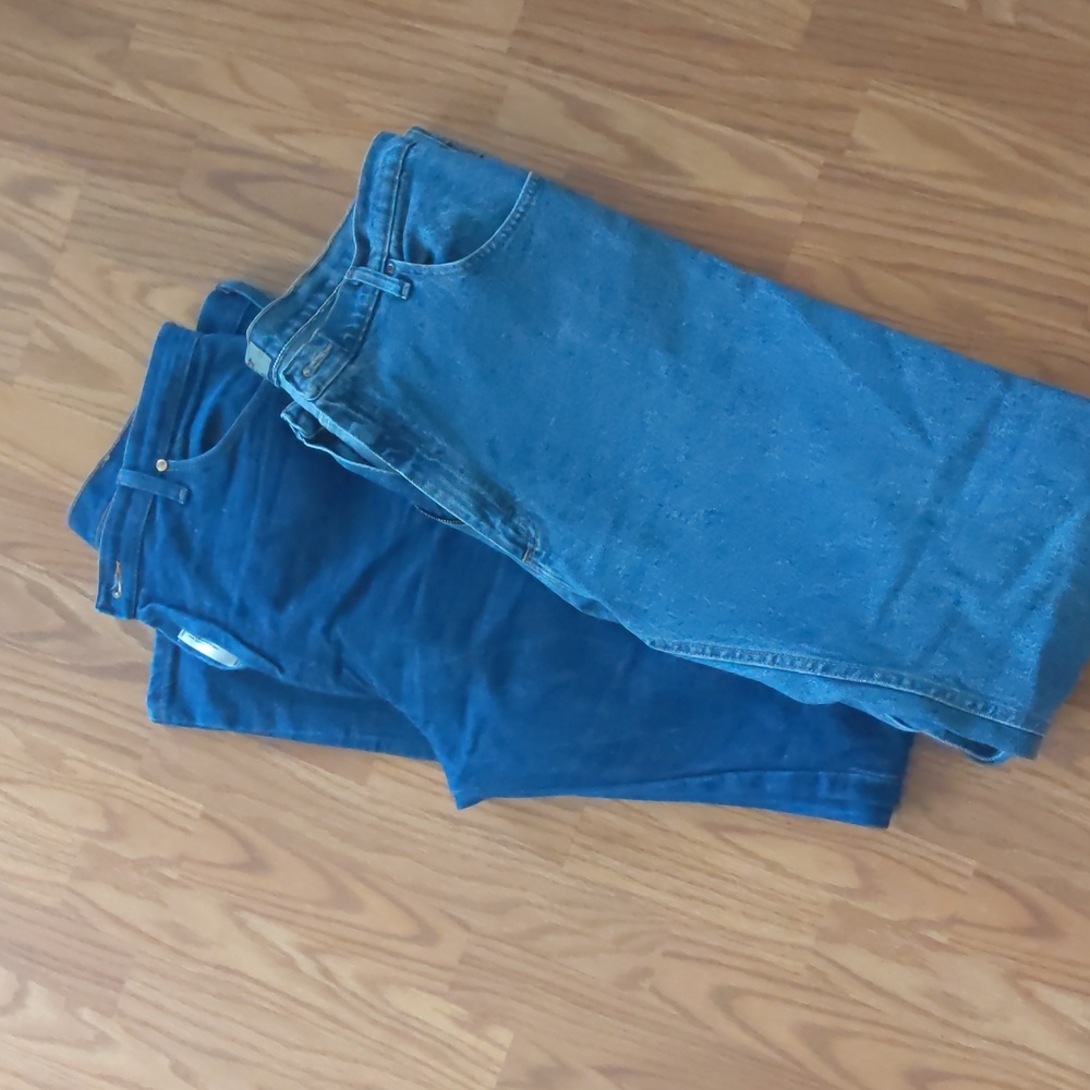 Two pairs of Wranglers 38x38